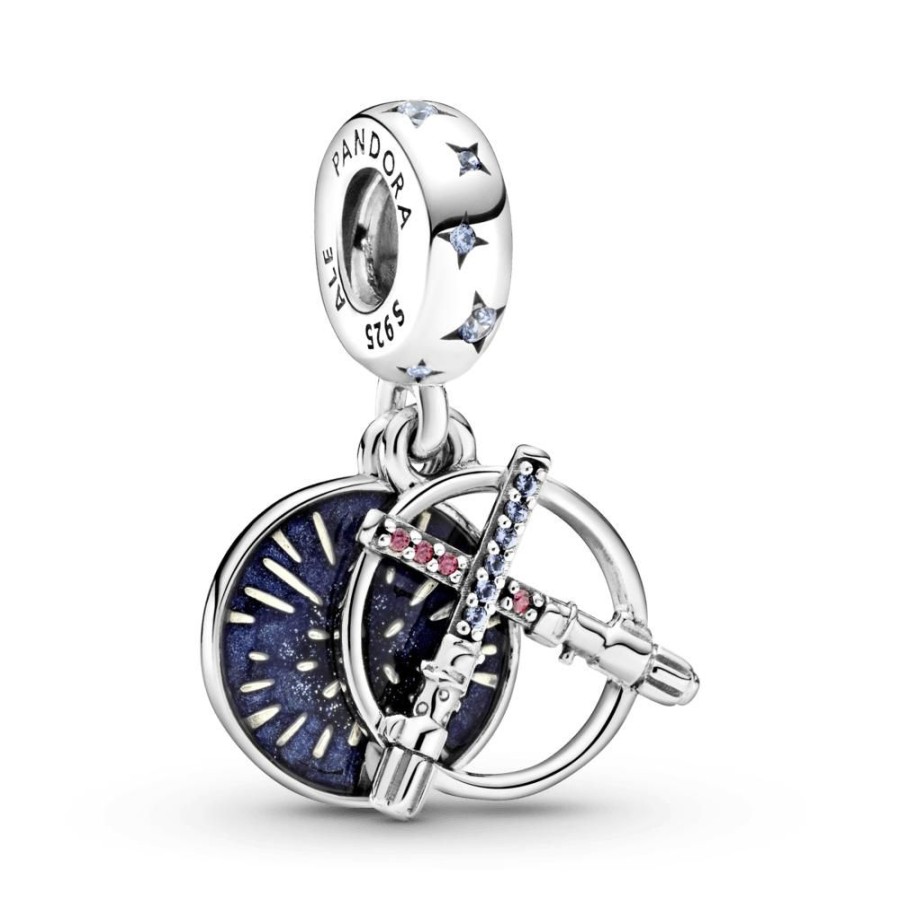 Charms Joyas Pandora | Charm Colgante Doble Star Wars Espada Laser