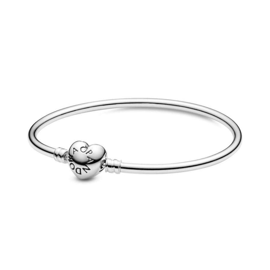 Brazaletes Joyas Pandora | Brazalete Con Broche De Corazon Pandora Moments