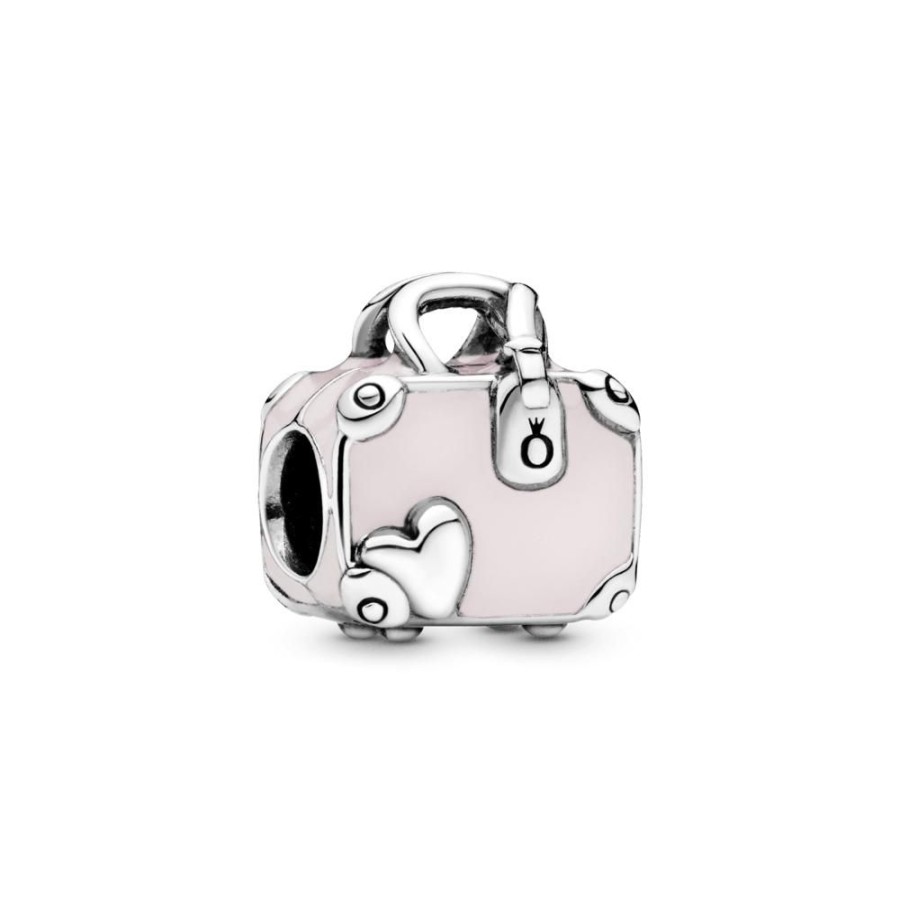 Charms Joyas Pandora | Charm Bolsa De Viaje Rosa