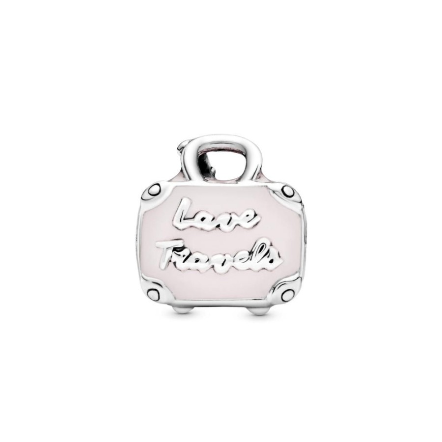 Charms Joyas Pandora | Charm Bolsa De Viaje Rosa