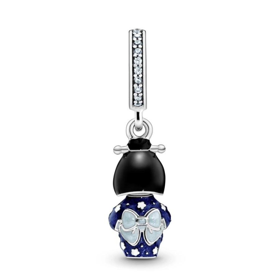 Charms Joyas Pandora | Charm Colgante Muneca Japonesa Con Quimono Azul