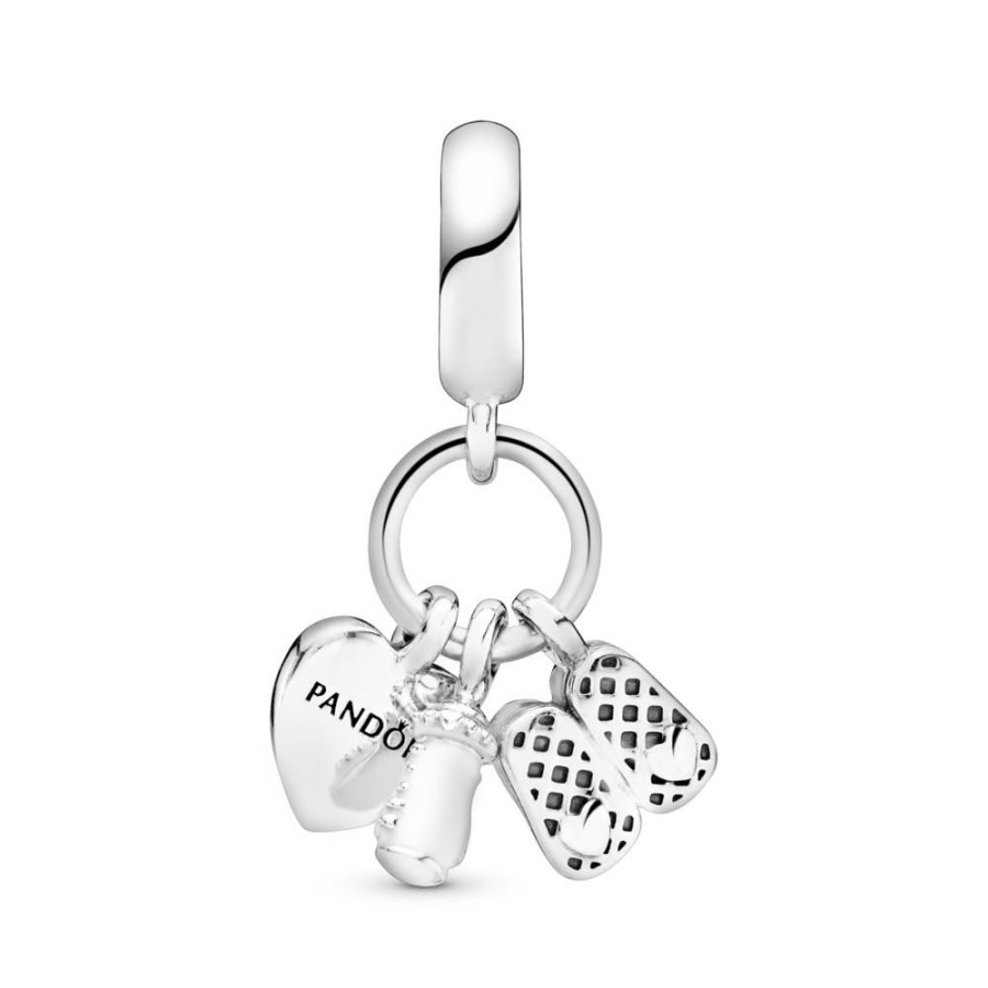 Charms Joyas Pandora | Charm Colgante Biberon Y Zapatos De Bebe