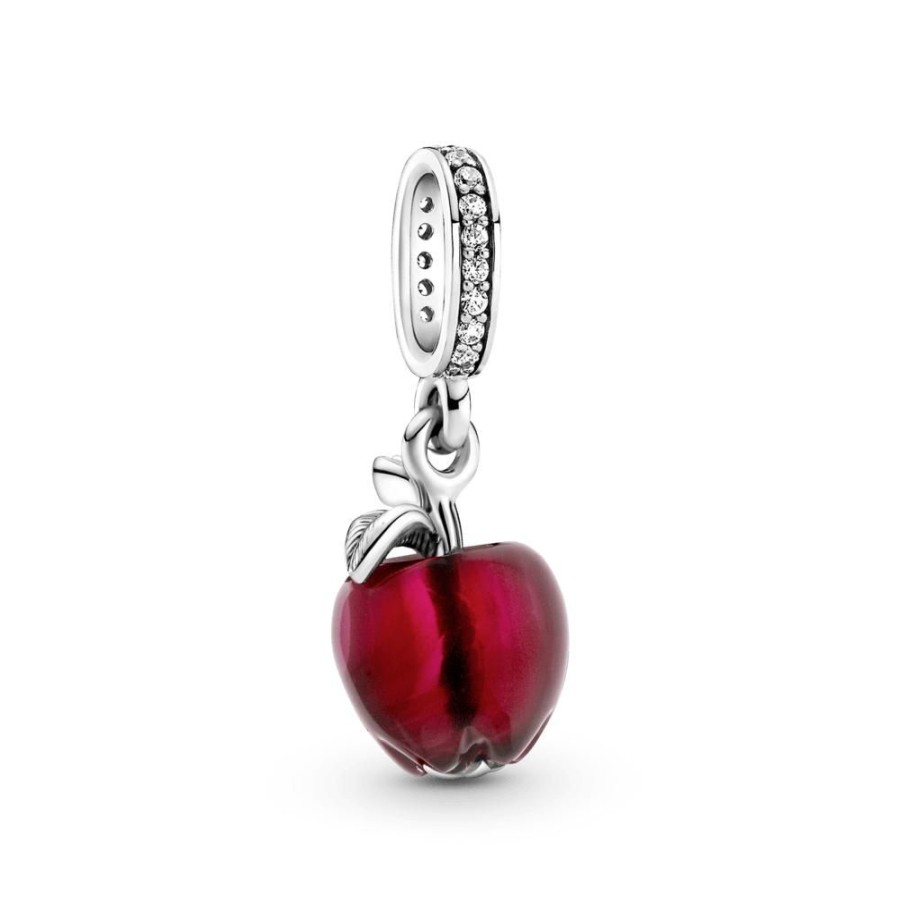 Charms Joyas Pandora | Charm Colgante Manzana Roja De Cristal De Murano