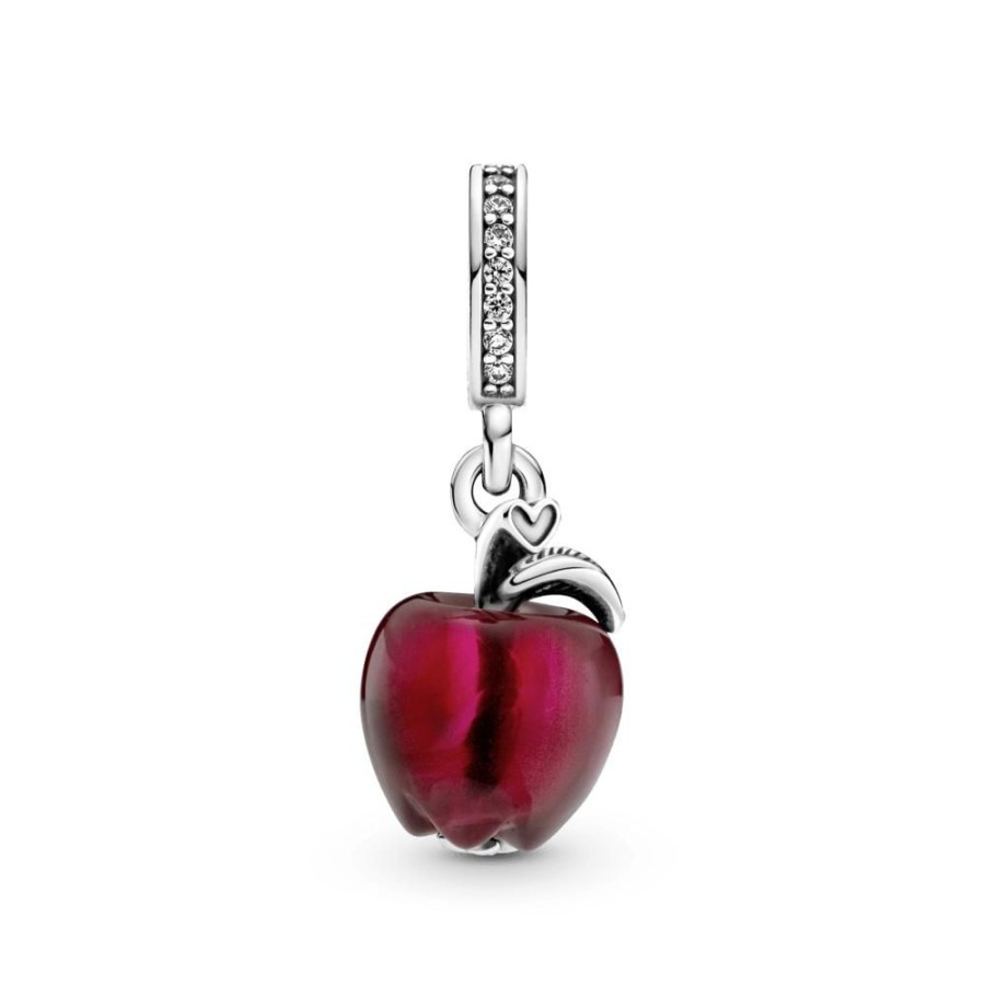 Charms Joyas Pandora | Charm Colgante Manzana Roja De Cristal De Murano