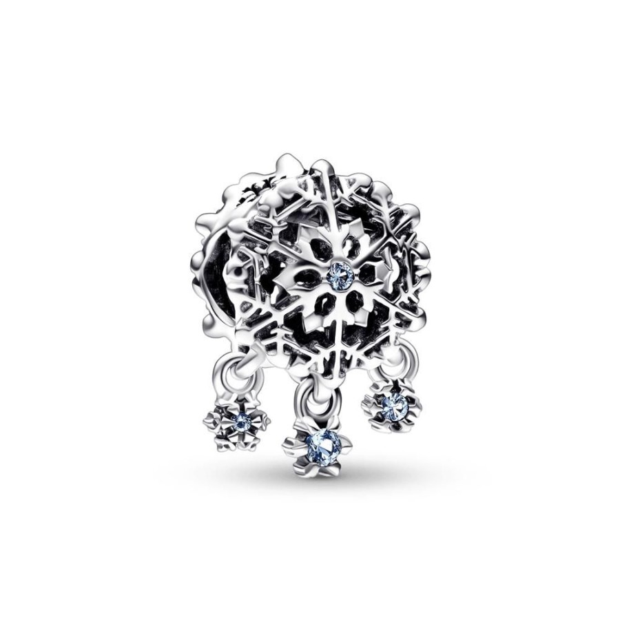 Charms Joyas Pandora | Charm Gota De Copo De Nieve Helada Pandora Plata Esterlina