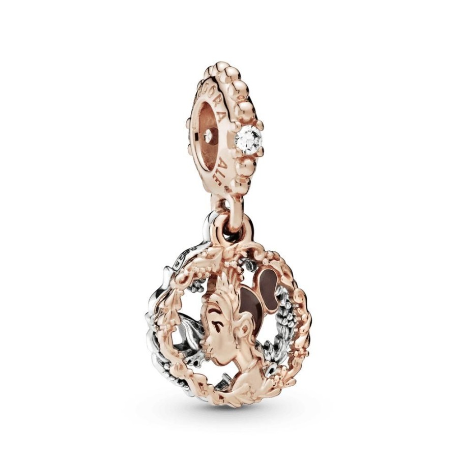 Charms Joyas Pandora | Charm Colgante Princesa Tiana De Disney Recubrimiento En Oro Rosa De 14K