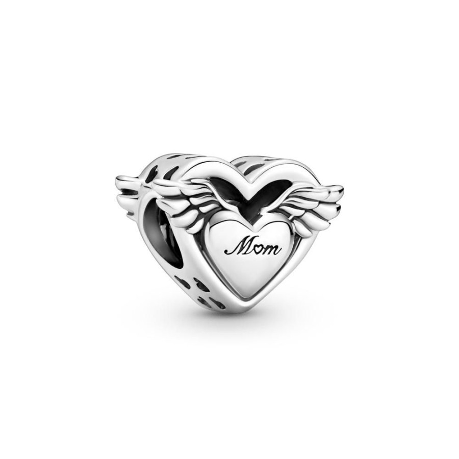 Charms Joyas Pandora | Charm Alas De Angel Y Mama