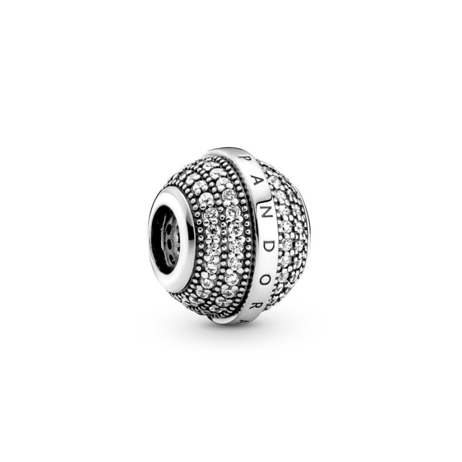 Charms Joyas Pandora | Charm De Pave Y Logotipo