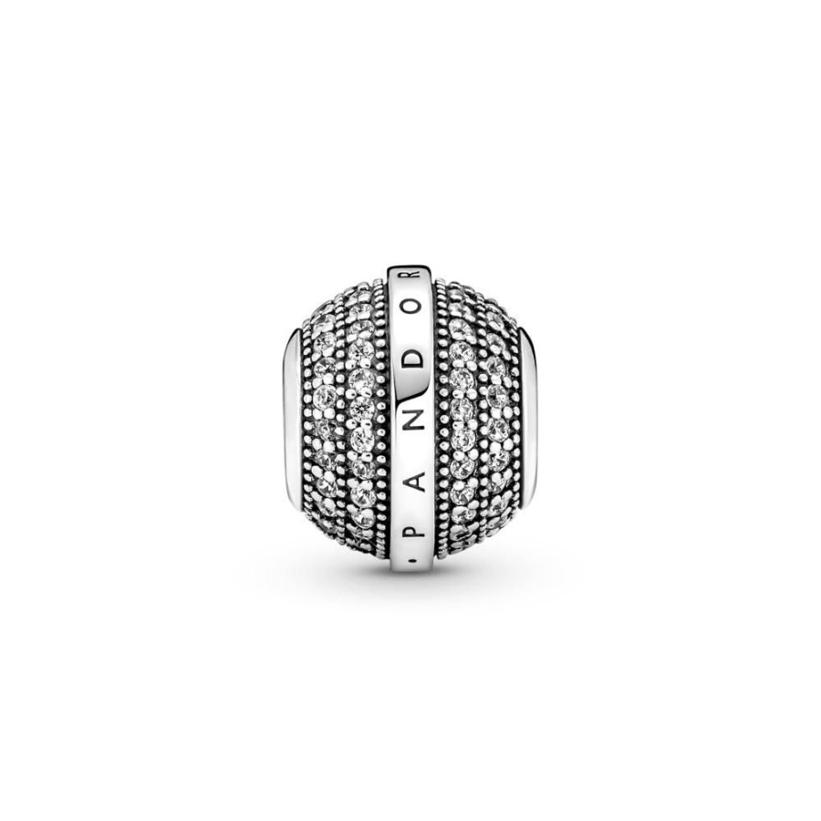 Charms Joyas Pandora | Charm De Pave Y Logotipo