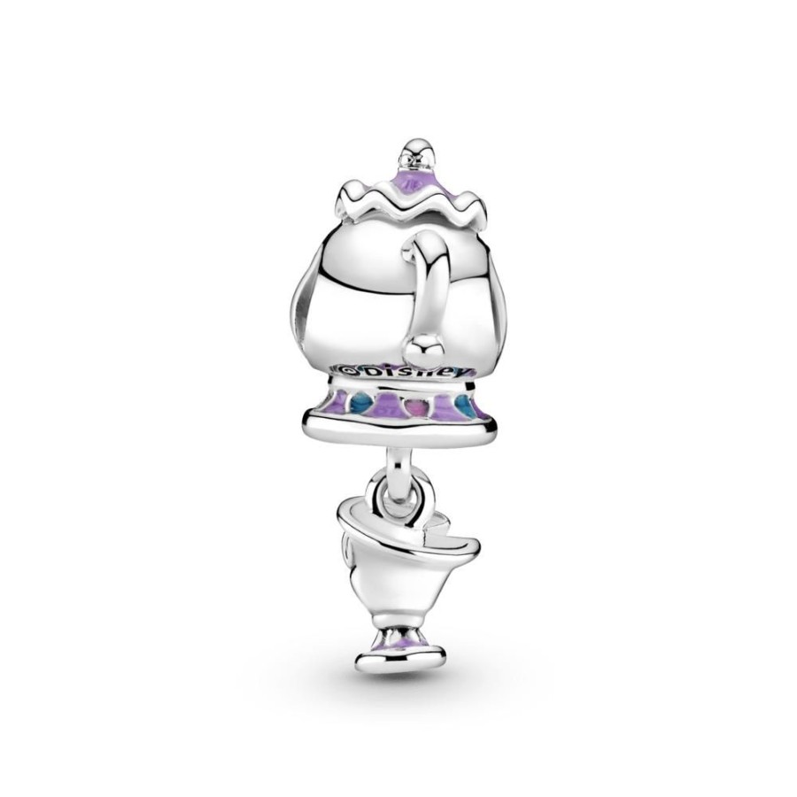 Charms Joyas Pandora | Charm Colgante En Plata De Ley Sra. Potts Y Chip La Bella Y La Bestia De Disney