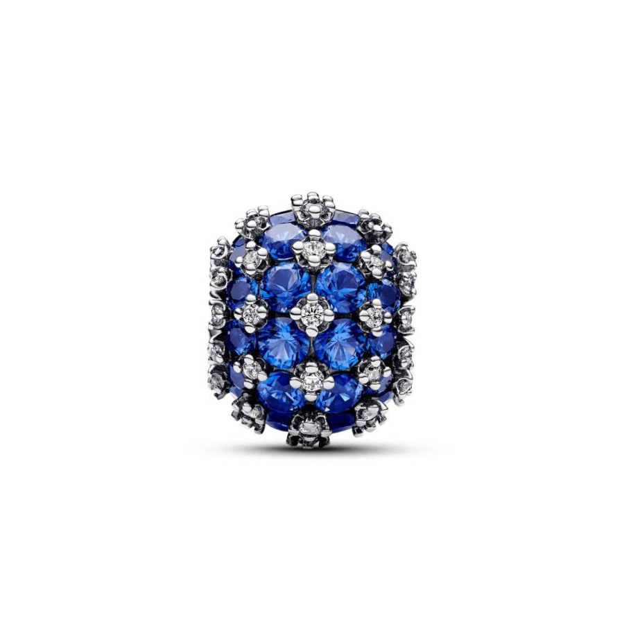 Charms Joyas Pandora | Charm Azul Redondo Pave Brillante