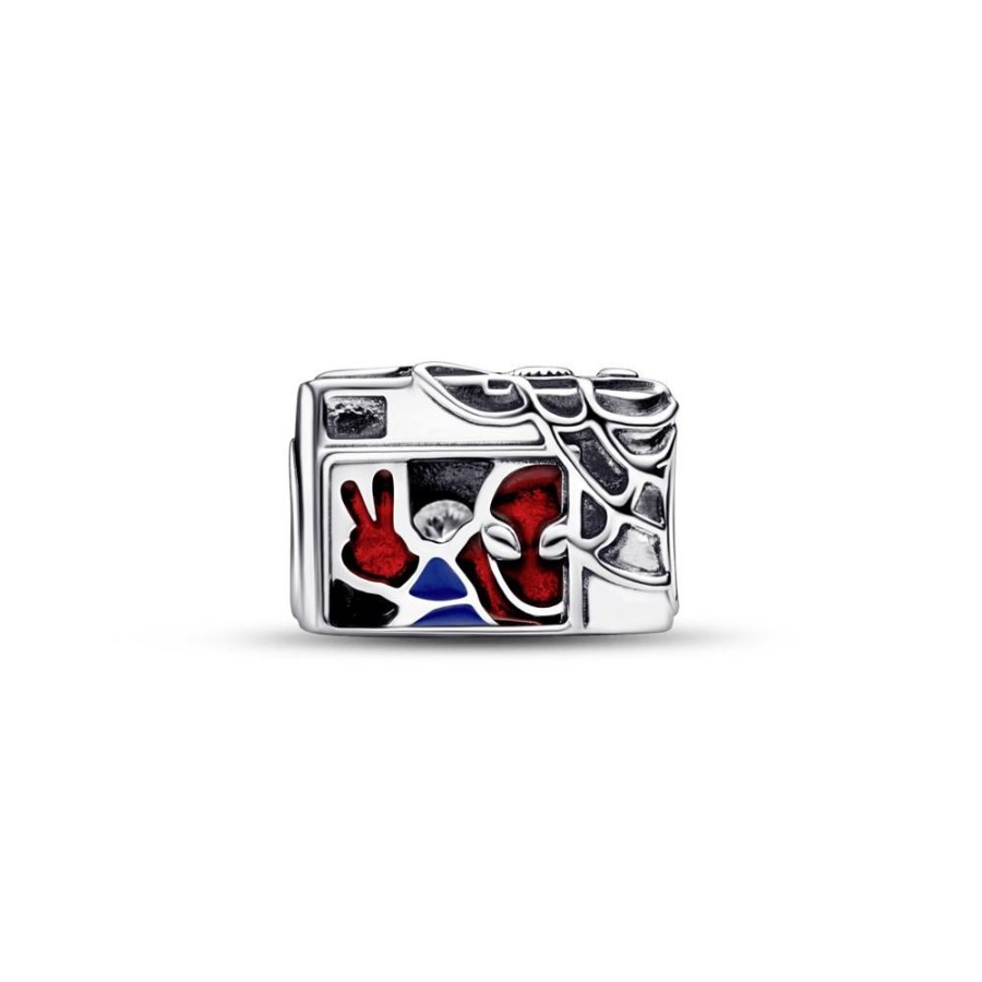 Charms Joyas Pandora | Charm Selfie De Camara Spiderman De Marvel Pandora Plata Esterlina