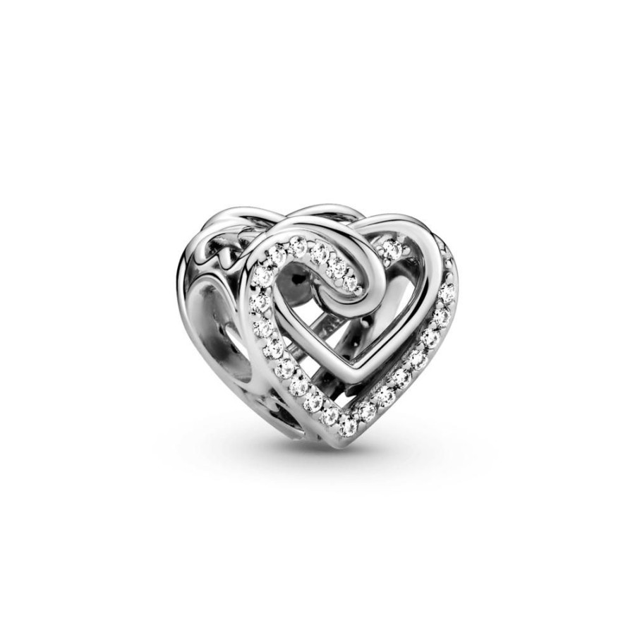 Charms Joyas Pandora | Charm Corazones Entrelazados Resplandecientes