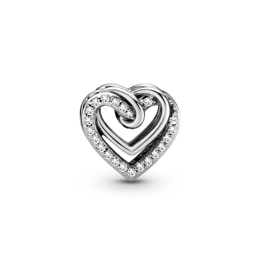 Charms Joyas Pandora | Charm Corazones Entrelazados Resplandecientes