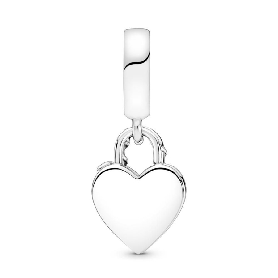 Charms Joyas Pandora | Charm Colgante Candado Del Corazon Con Rosa