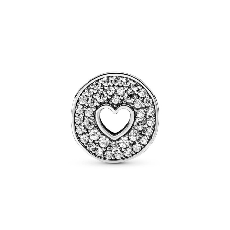 Charms Joyas Pandora | Charm De Aniversario Corazon Y Pave