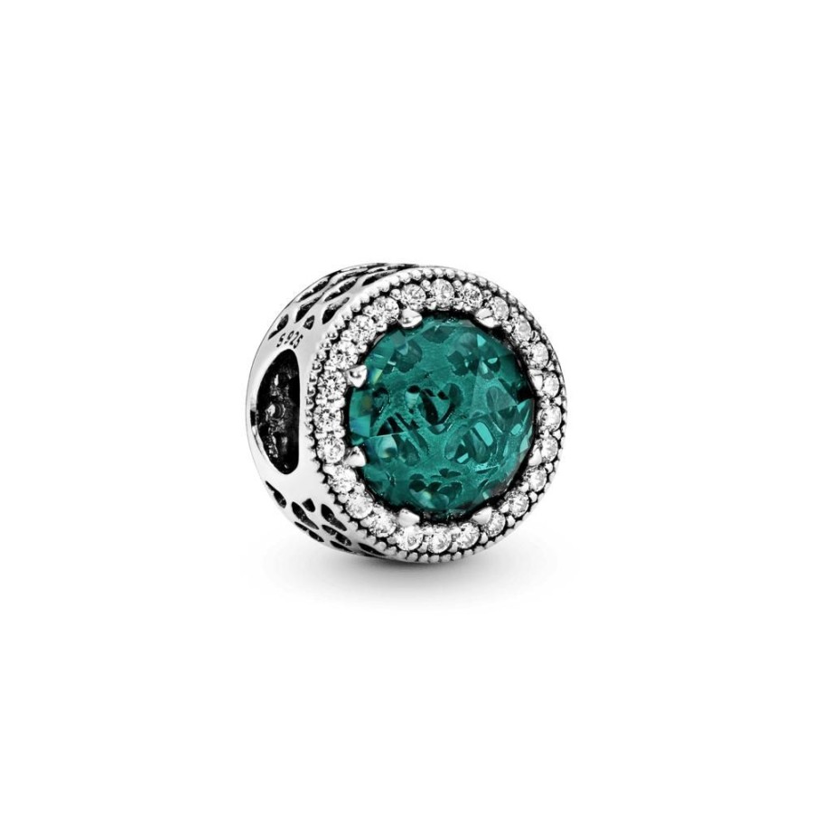 Charms Joyas Pandora | Charm Verde Mar Resplandeciente