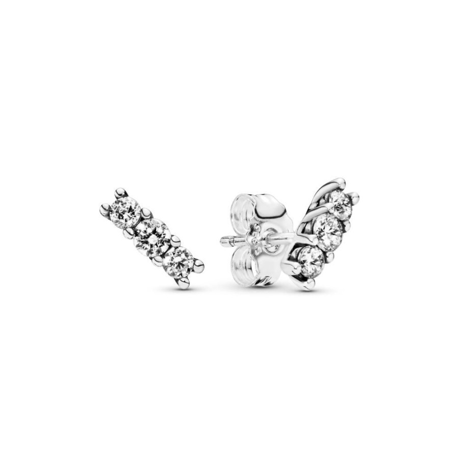 Aretes Joyas Pandora | Aretes De Boton Centelleantes