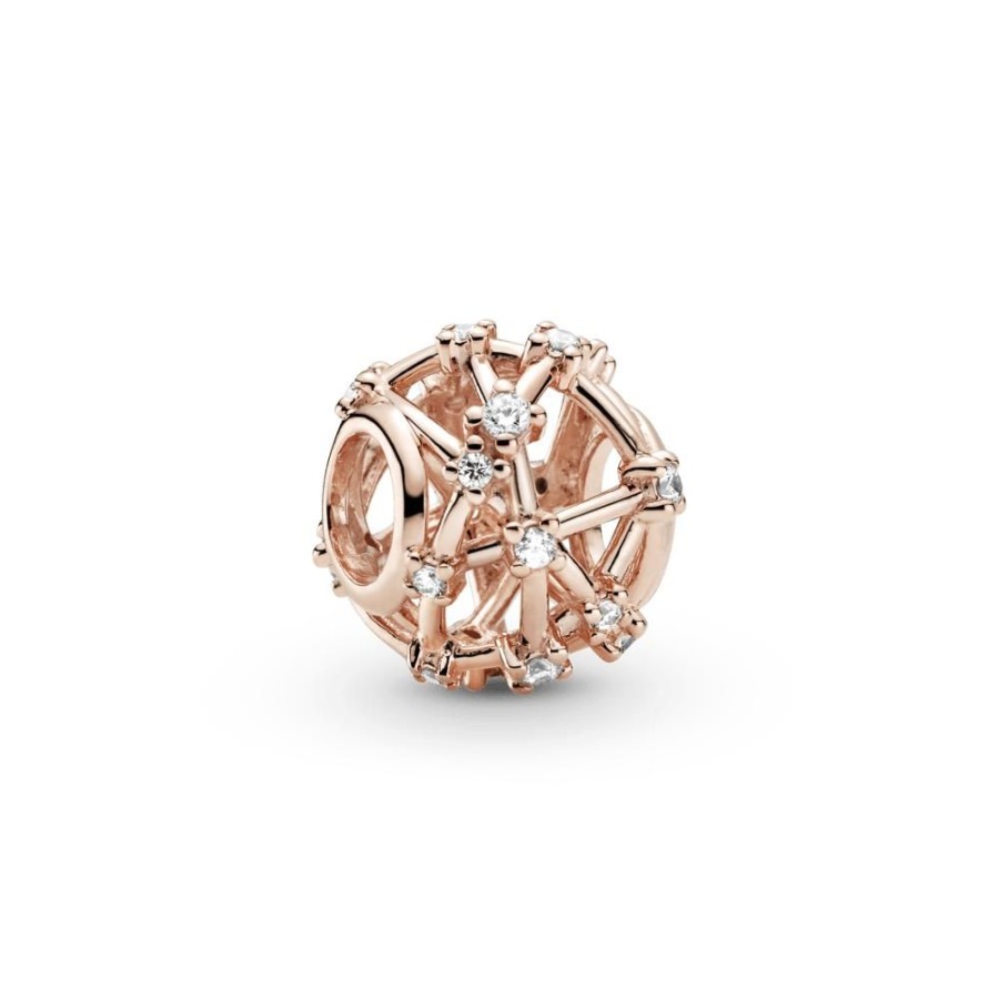 Charms Joyas Pandora | Charm Recubrimiento En Oro Rosa De 14K Constelaciones Estelares Calado