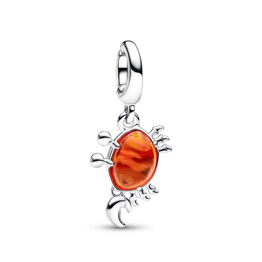 Charms Joyas Pandora | Charm Colgante Cangrejo Sebastian De La Sirenita De Disney Pandora Plata Esterlina