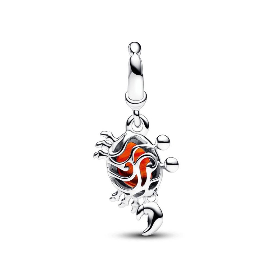 Charms Joyas Pandora | Charm Colgante Cangrejo Sebastian De La Sirenita De Disney Pandora Plata Esterlina