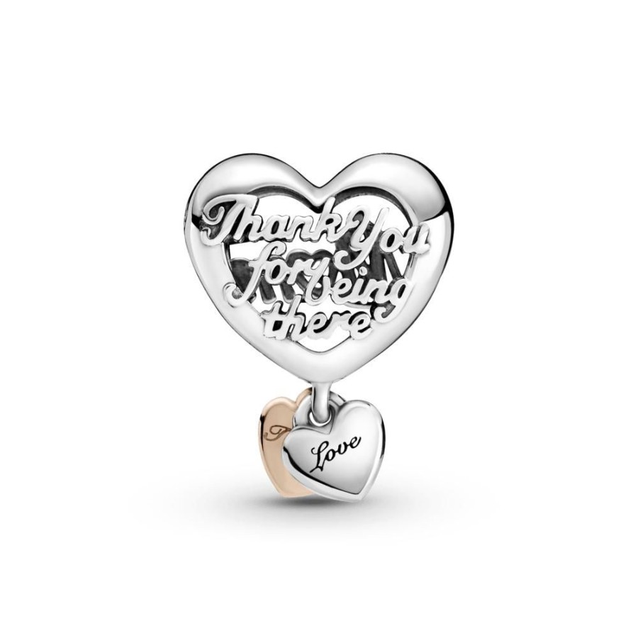 Charms Joyas Pandora | Charm Corazon Gracias Mama Dos Tonos