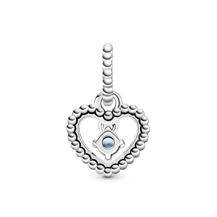 Charms Joyas Pandora | Charm Colgante Corazon De Abalorio Azul Cielo