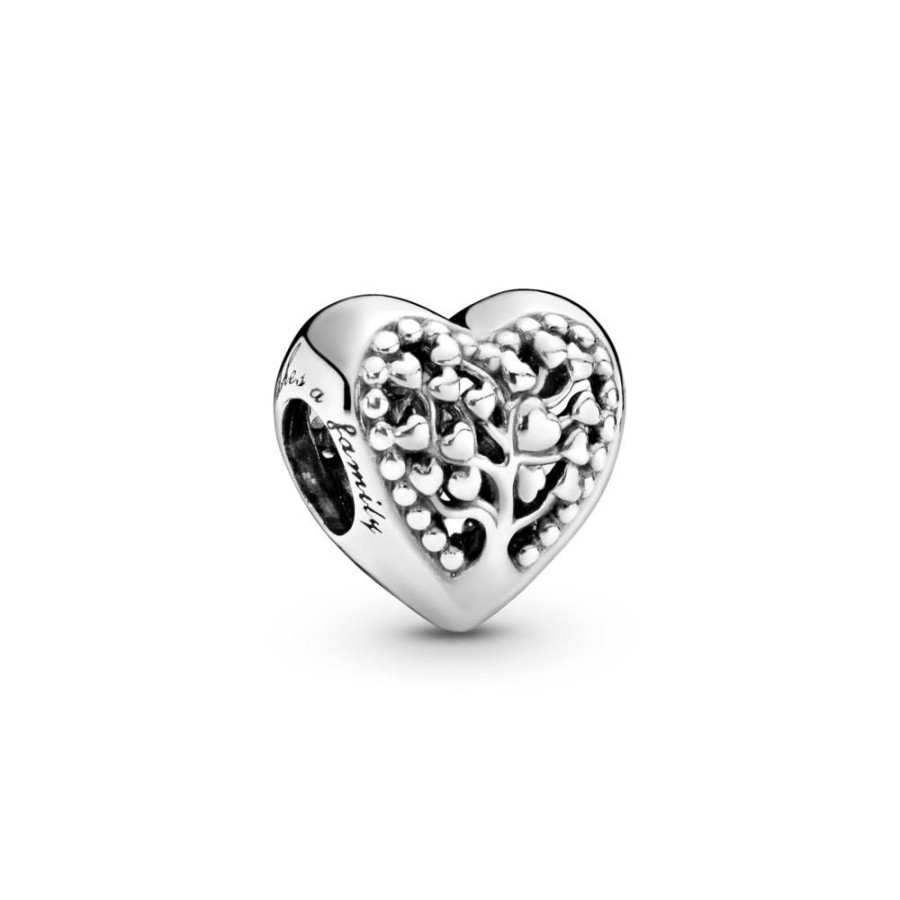 Charms Joyas Pandora | Charm Corazon Con Arbol De Familia