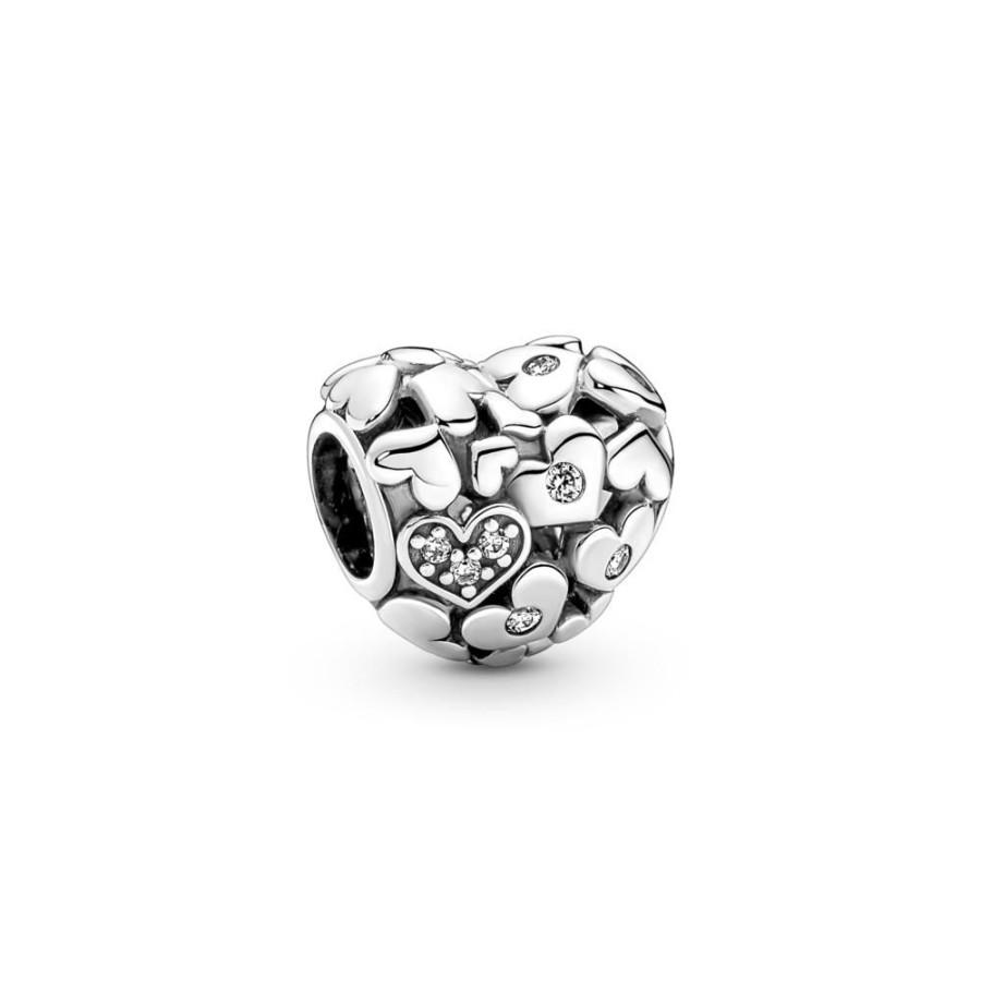 Charms Joyas Pandora | Charm Corazon Calado Reluciente