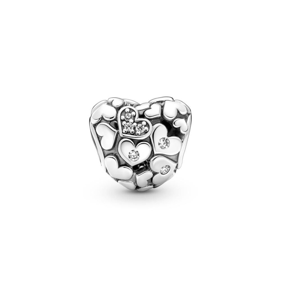 Charms Joyas Pandora | Charm Corazon Calado Reluciente