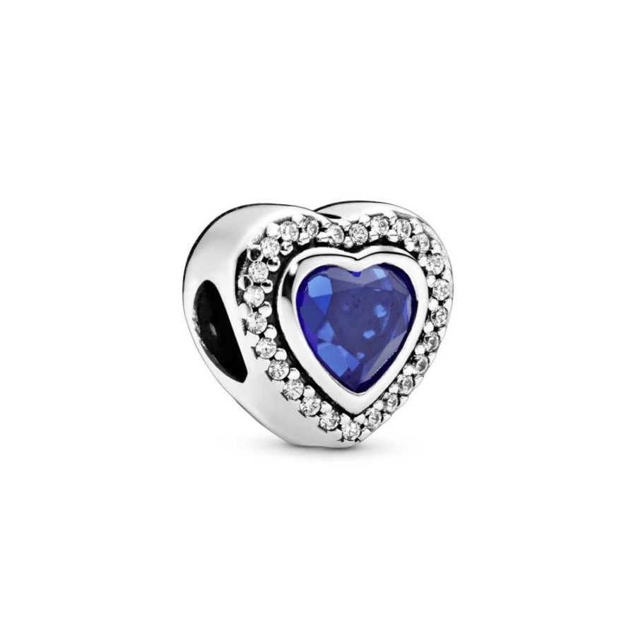 Charms Joyas Pandora | Charm Corazon Azul Resplandeciente