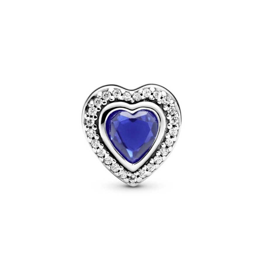 Charms Joyas Pandora | Charm Corazon Azul Resplandeciente