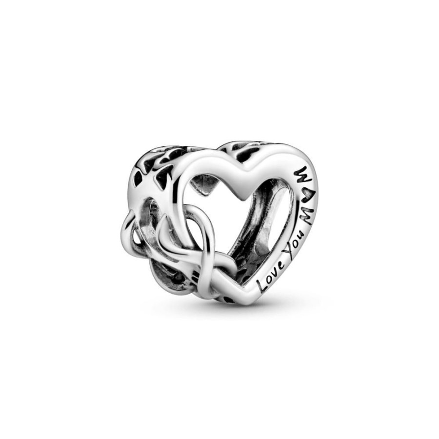 Charms Joyas Pandora | Charm Corazon Con Infinito Yo Te Amo Mama