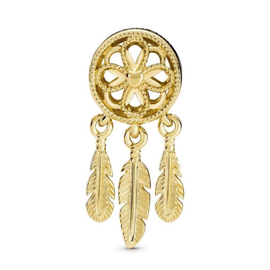 Charms Joyas Pandora | Charm Atrapasuenos Espiritual Recubrimiento En Oro 14K