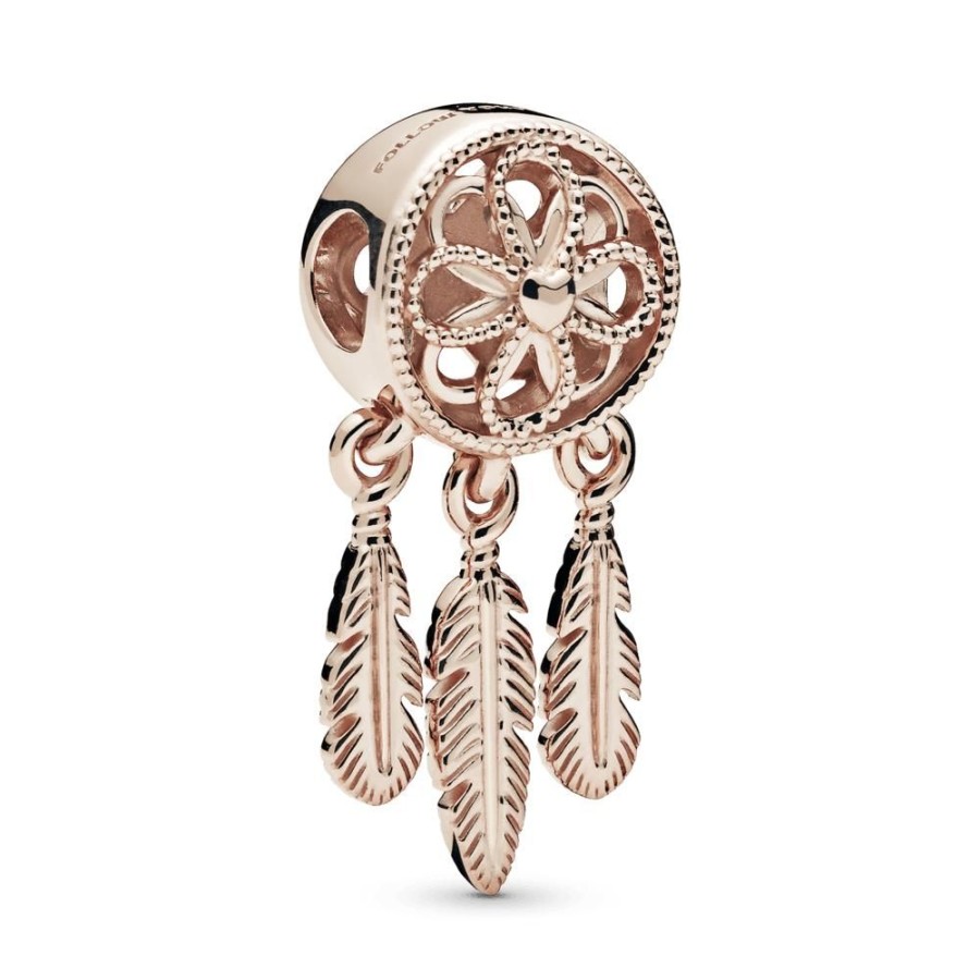 Charms Joyas Pandora | Charm Atrapasuenos Espiritual Recubrimiento En Oro Rosa De 14K