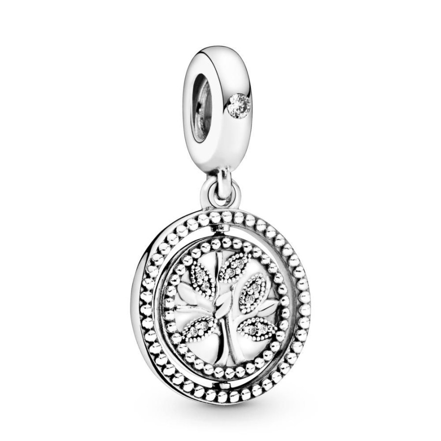 Charms Joyas Pandora | Charm Colgante Arbol De Familia Giratorio