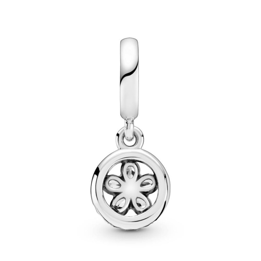 Charms Joyas Pandora | Charm Colgante De Circulo De Copo De Nieve Brillante