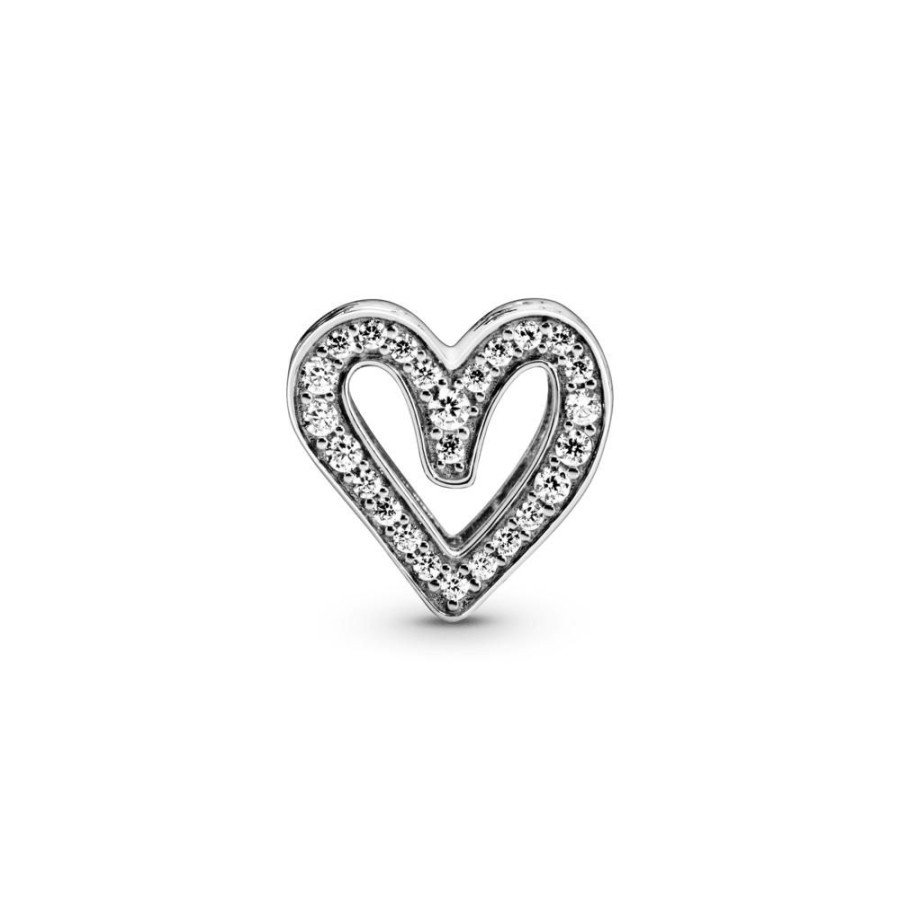 Charms Joyas Pandora | Charm Resplandeciente Corazon De Diseno Libre