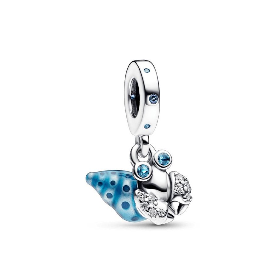 Charms Joyas Pandora | Charm Colgante Cangrejo Ermitano Que Brilla En La Oscuridad Pandora Plata Esterlina