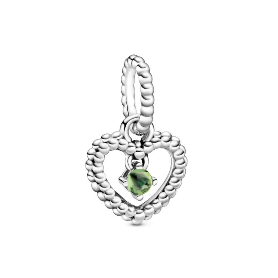 Charms Joyas Pandora | Charm Colgante Corazon De Abalorio Verde Primavera