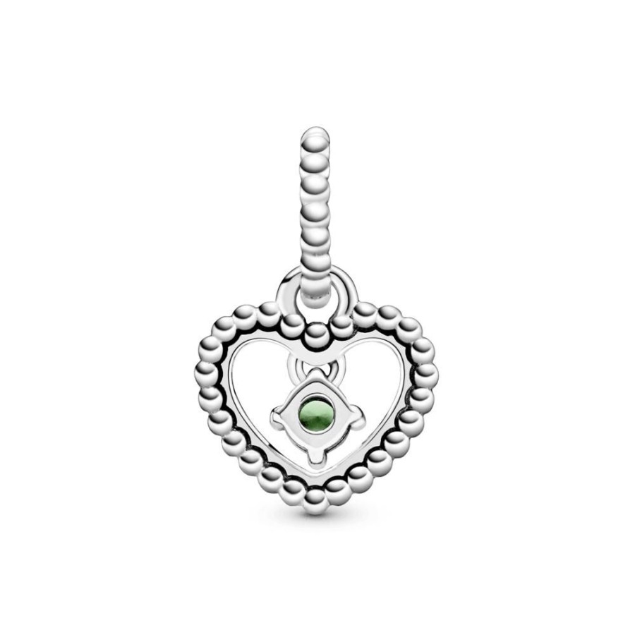 Charms Joyas Pandora | Charm Colgante Corazon De Abalorio Verde Primavera