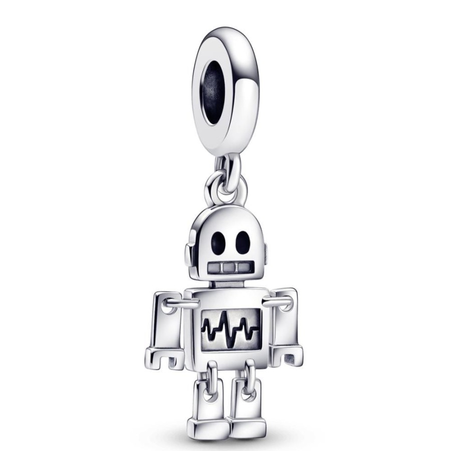 Charms Joyas Pandora | Charm Colgante Bestie Bot Robot Pandora Plata Esterlina