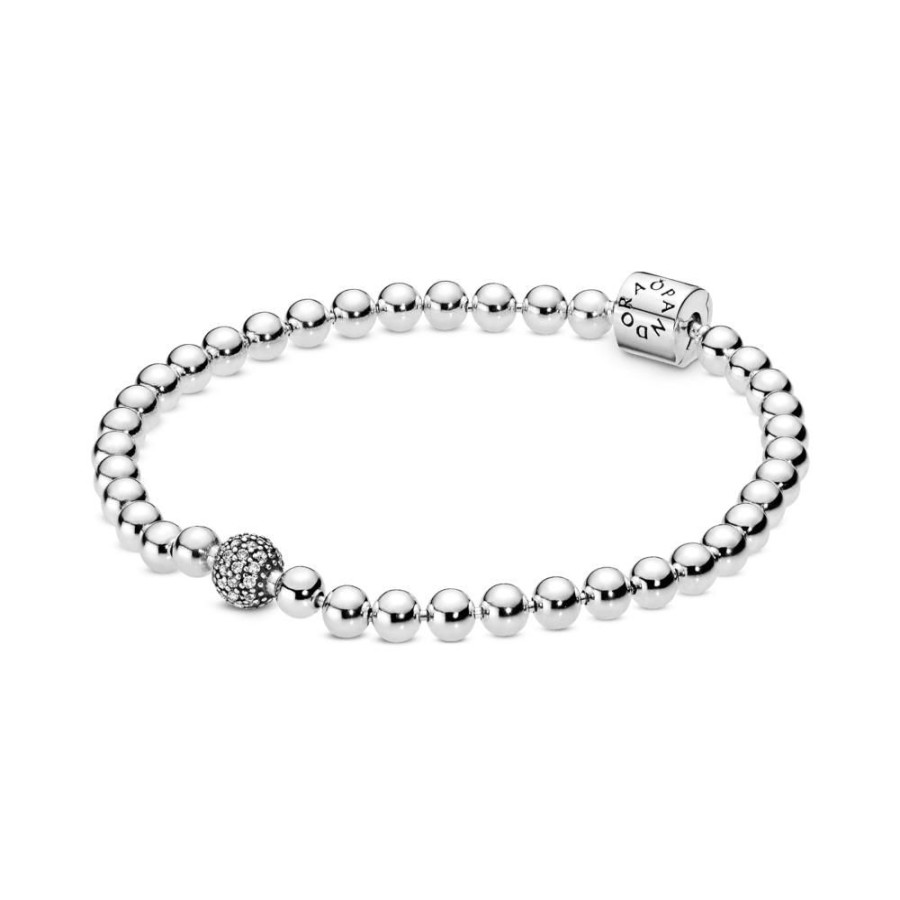 Brazaletes Joyas Pandora | Brazalete De Cuentas Y Pave