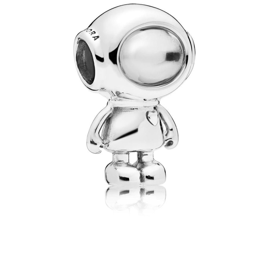 Charms Joyas Pandora | Charm De Plata De Astronauta Con Circonita Transparente