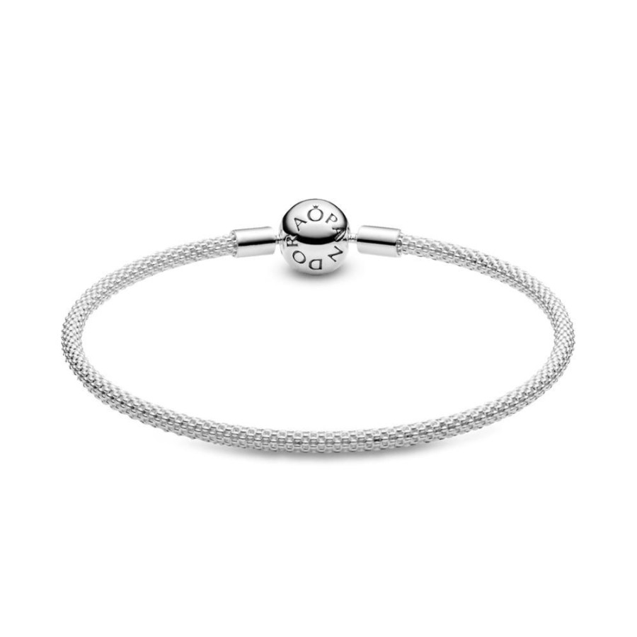 Brazaletes Joyas Pandora | Brazalete De Malla Pandora Moments Clasico