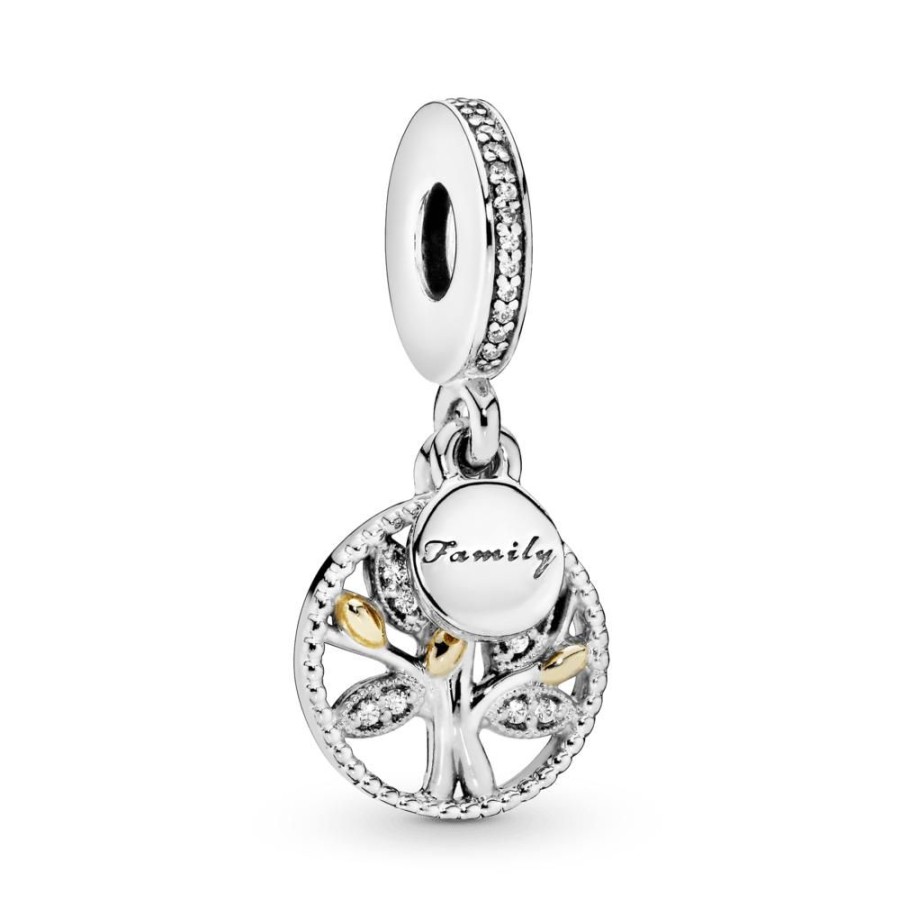 Charms Joyas Pandora | Charm Colgante Generaciones De Familia Dos Tonos