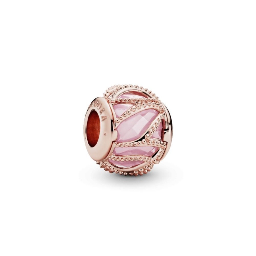 Charms Joyas Pandora | Charm Rosa Entrelazado Recubrimiento En Oro Rosa De 14K