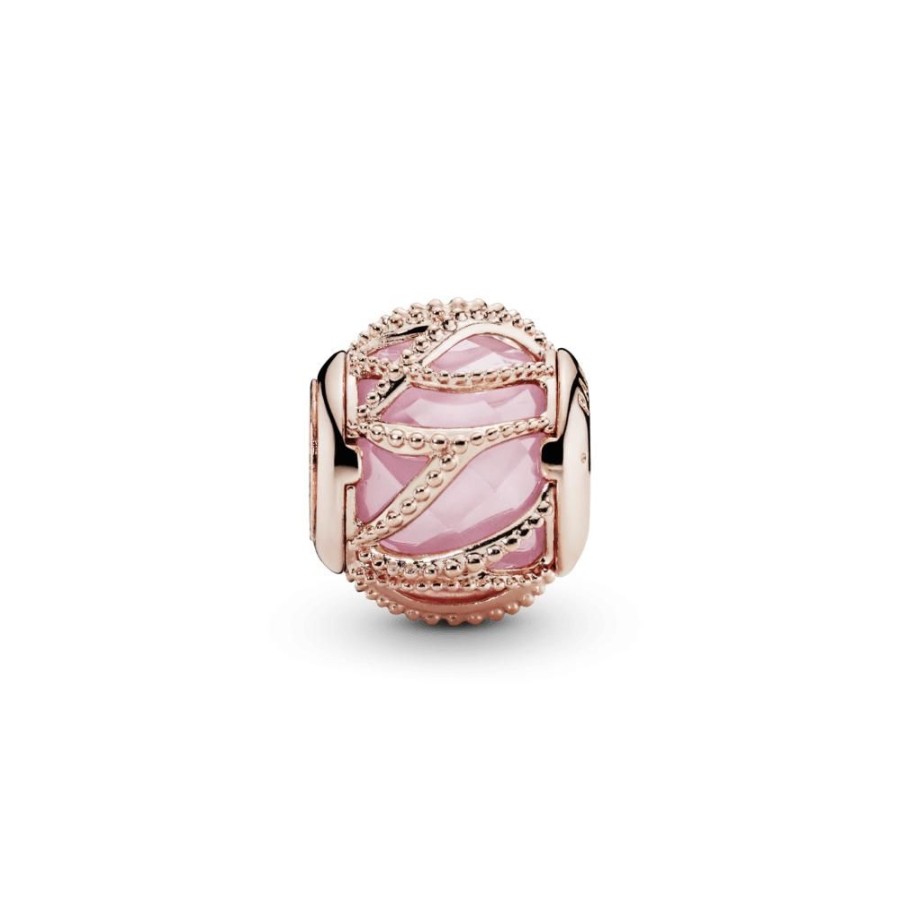 Charms Joyas Pandora | Charm Rosa Entrelazado Recubrimiento En Oro Rosa De 14K