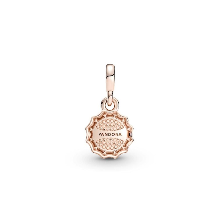 Charms Joyas Pandora | Mini Colgante Tapa De La Botella De La Suerte Recubrimiento En Oro Rosa De 14K Pandora Me