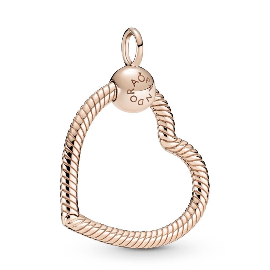 Collares Y Dijes Joyas Pandora | Dije Corazon Pandora Moments Recubrimiento En Oro Rosa De 14K